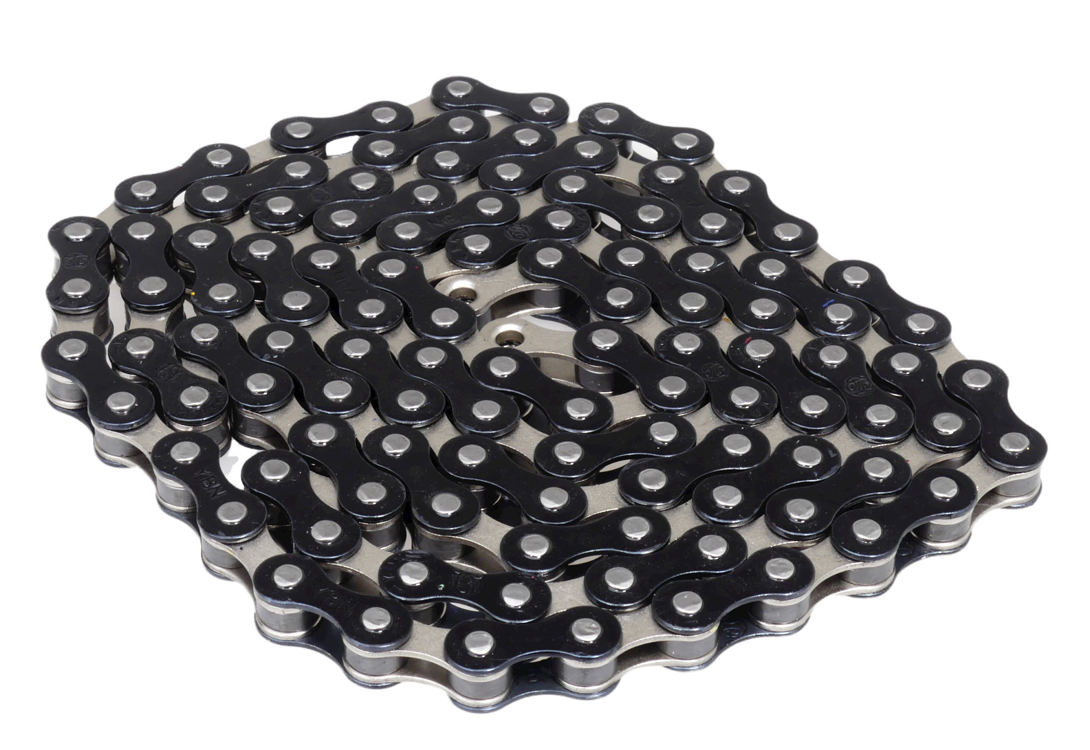 Yaban S410 BMX chain 1/2" X 1/8" 112L NICKEL inner / BLACK outer