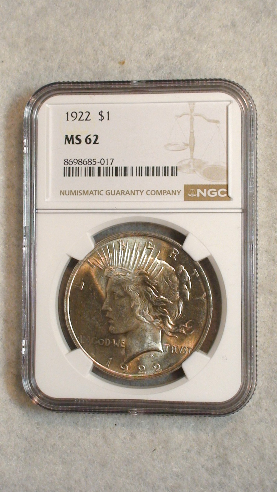 1922 P Peace Dollar NGC MS62 UNCIRCULATED $1 Coin BUY IT NOW!