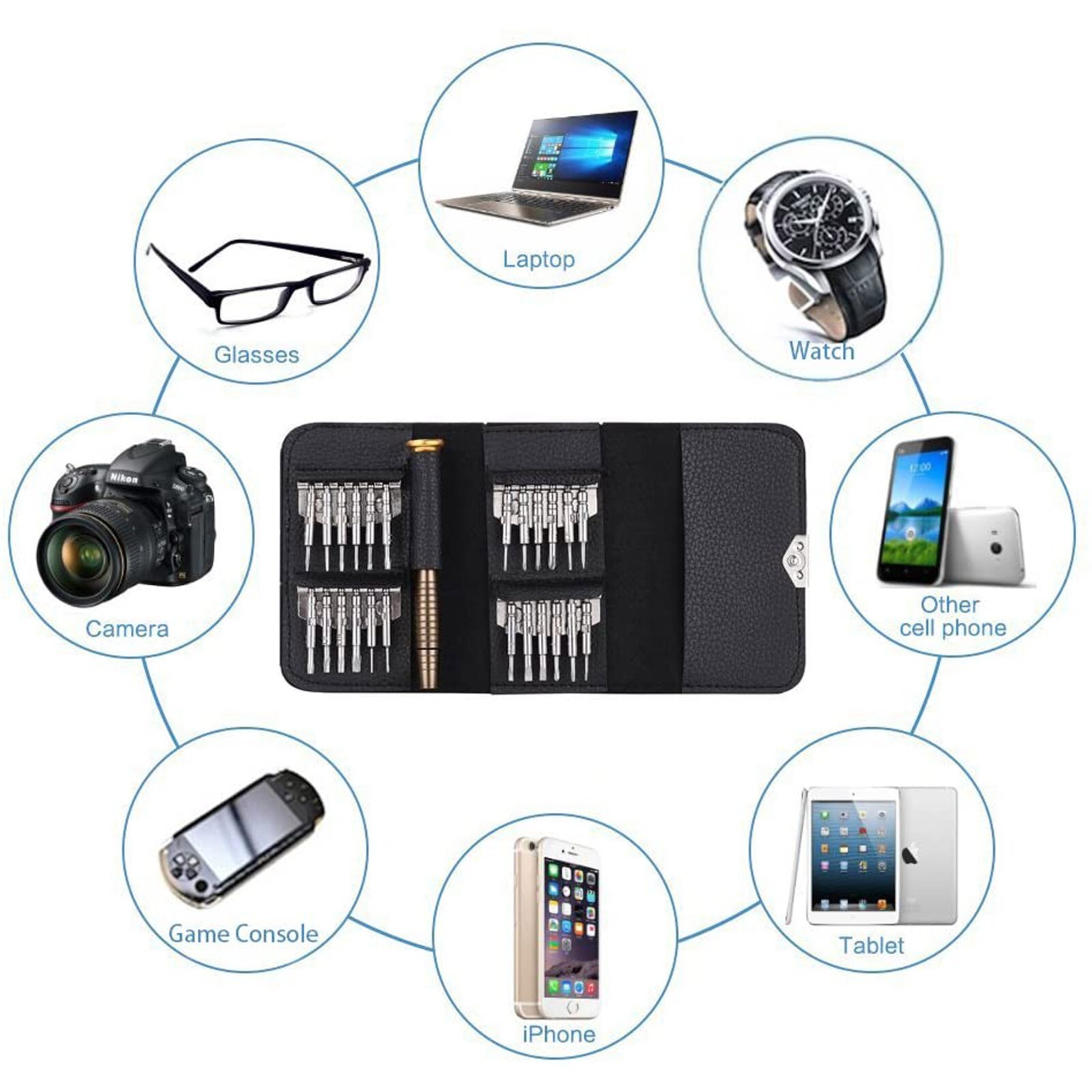 27 in 1 Mobile Phone Screen Opening Repair Tools Kit Screwdriver Set For iPhone