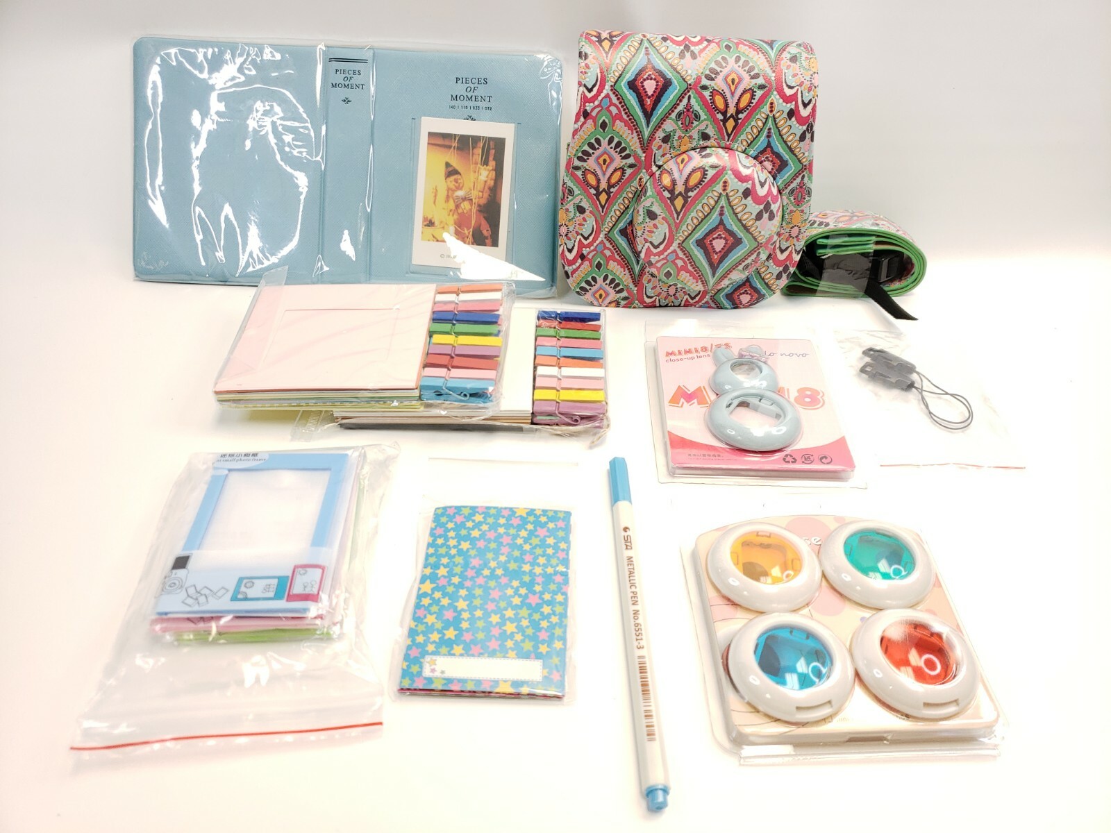 Camera Case with Accessories Kit - Bundle for Instax Mini 8 Instant Film Camera