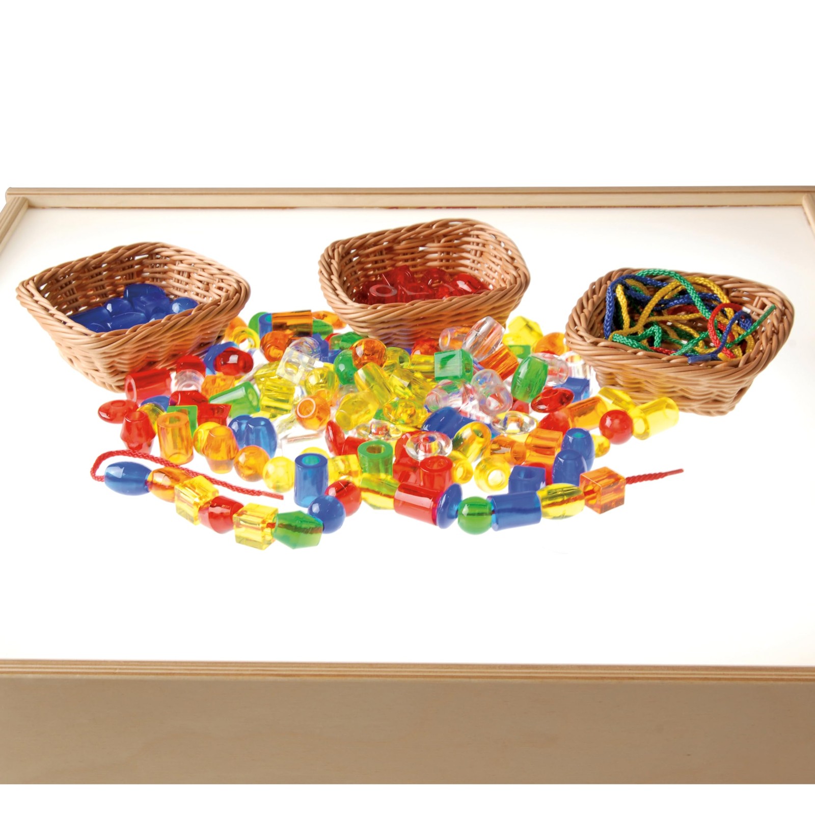 6 PCS 5 Inch Square Plastic Woven Storage Baskets Bins For Shelf Desktop