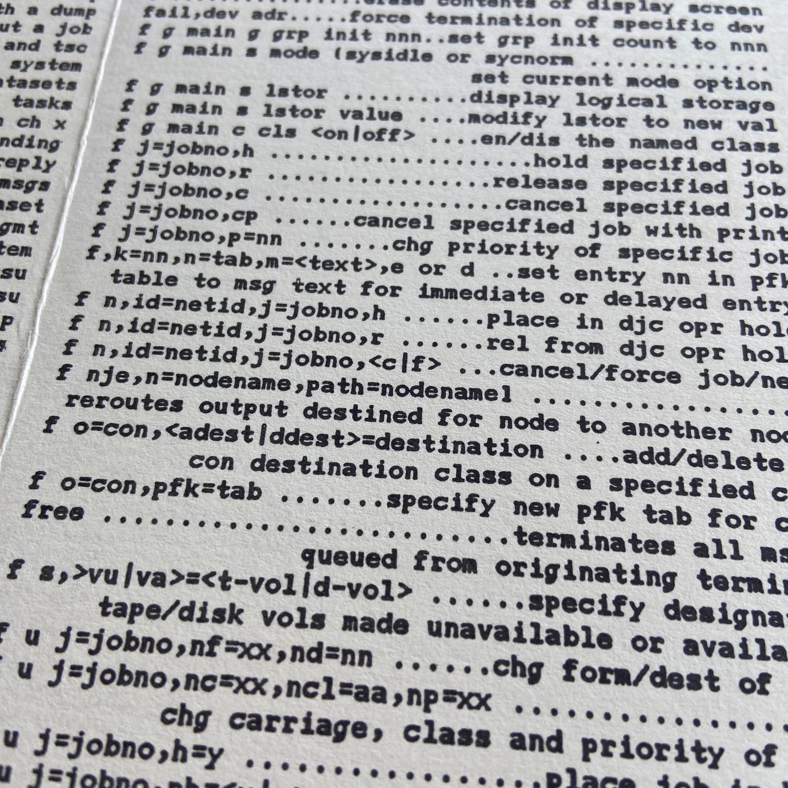 Vintage IBM Internal Use Only STD/IS Quick Reference Guide Commands IMS CIMPAC I