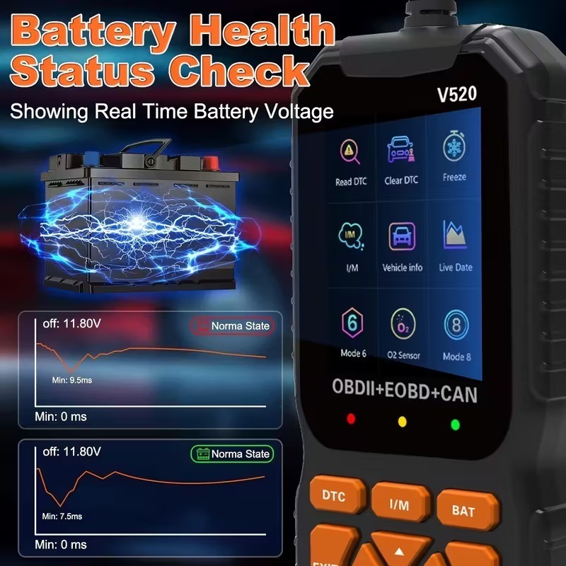 Professional V520 OBD2 Car Scanner, Check Engine, Read Erase Fault Code Tool