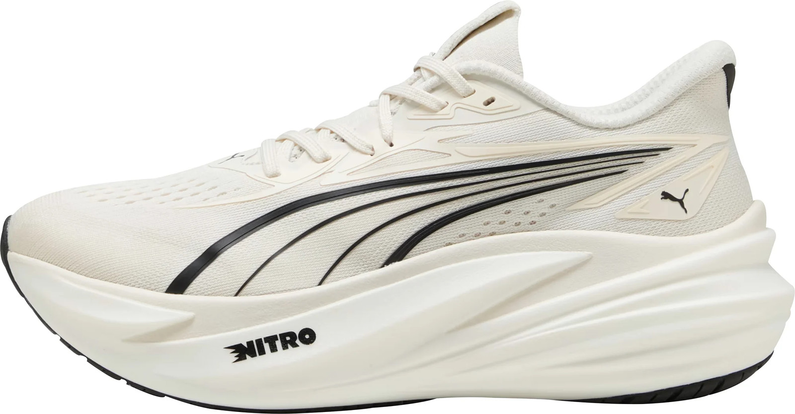 Puma MagMax Nitro 2 Mens Running Shoes White Cushioned Comfort Sports Trainers