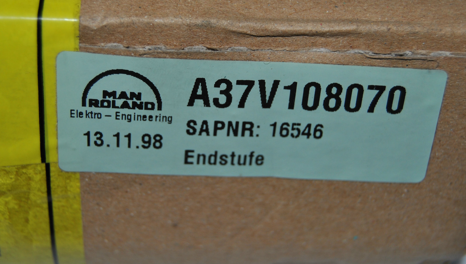 Electrical Board for a Man Roland 900 700 or 300 part # A37V108070 Sealed NEW