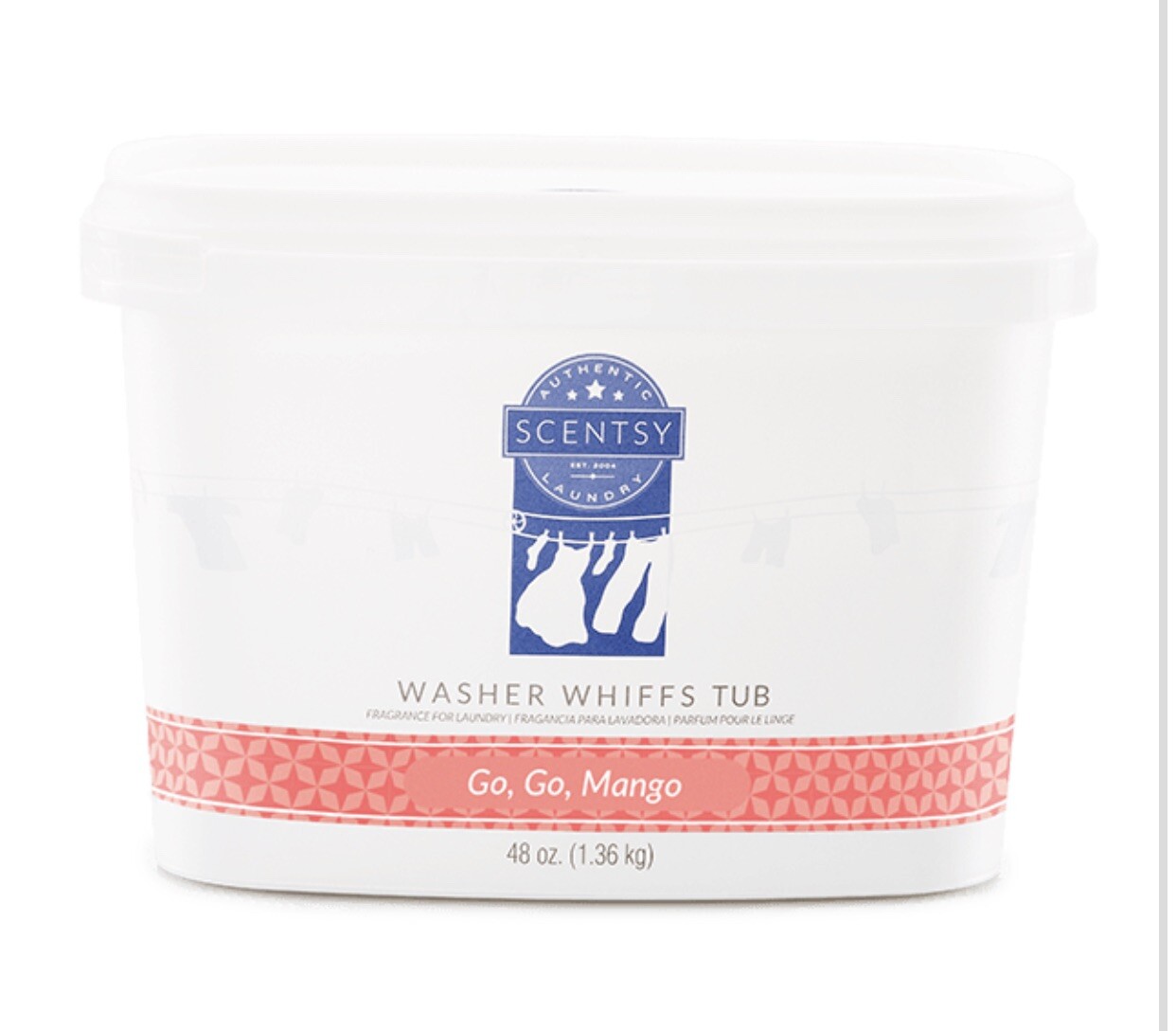 Scentsy Washer Whiffs Tub Go Go Mango 48 oz. New and Sealed
