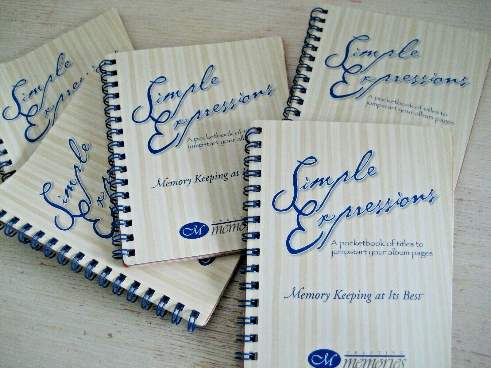 BUY 1-3 Creative Memories SIMPLE EXPRESSION Spiral BOOK Title Ideas Scrapbooking