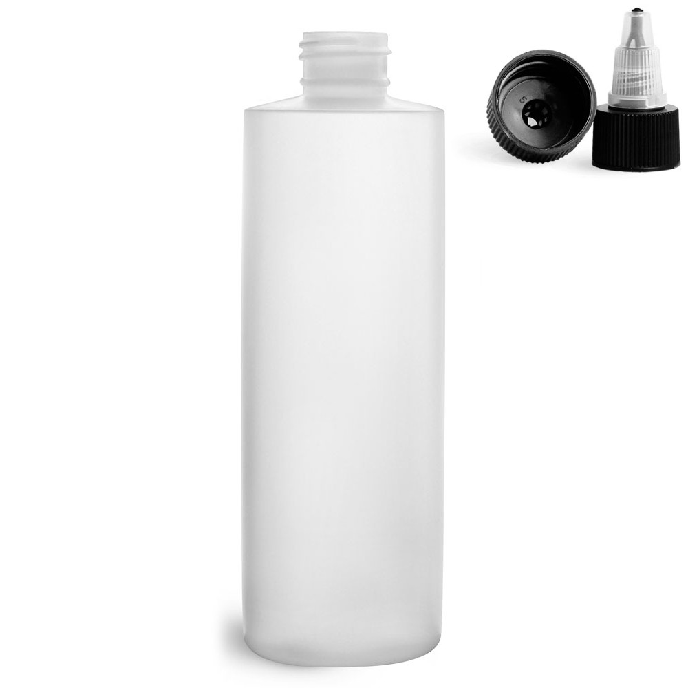 16oz Natural HDPE Plastic Bottles with caps - Pack of 10