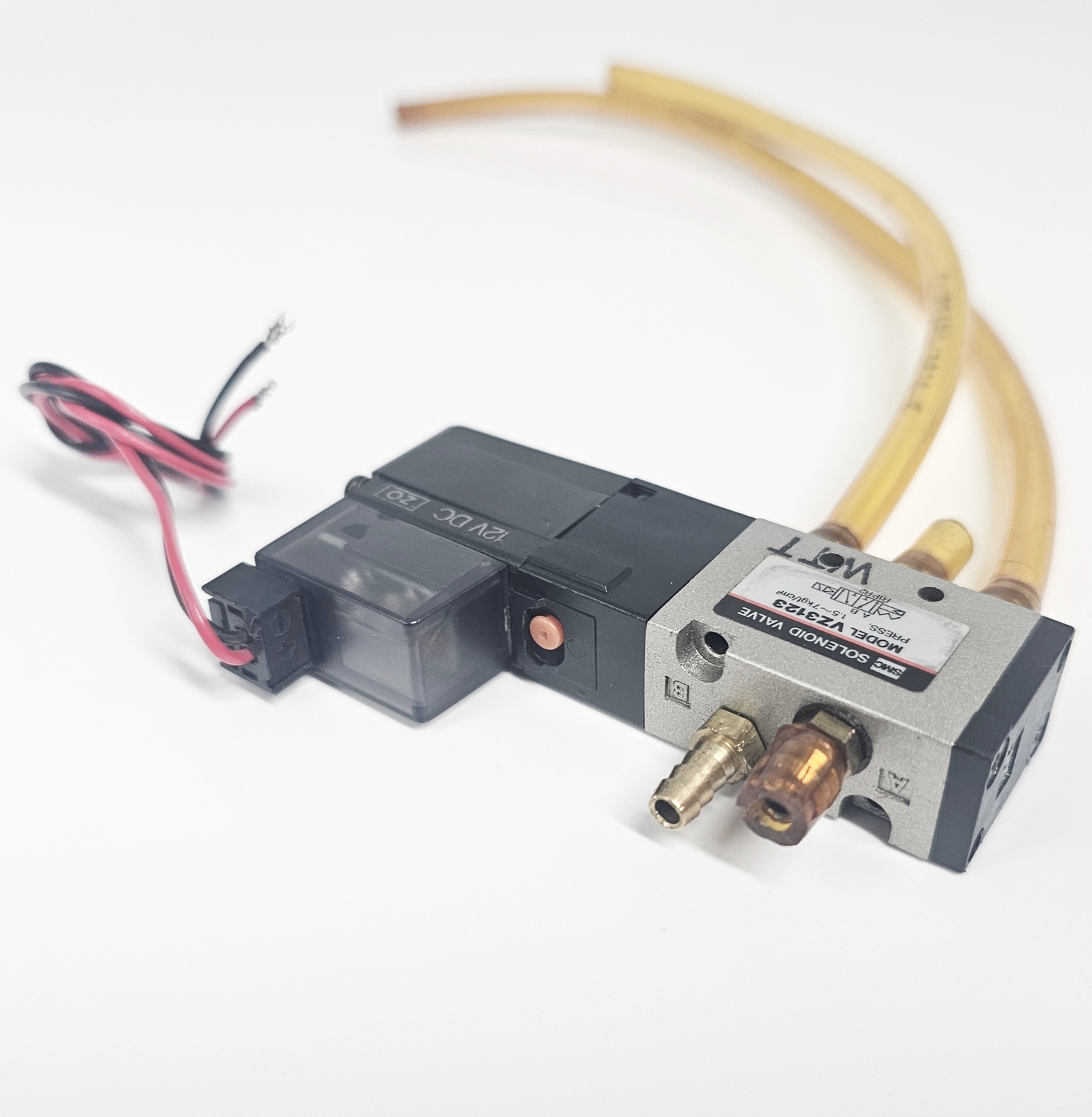 SMC VZ3123 Solenoid Valve, 5-Port, 12 VDC c/w Fittings