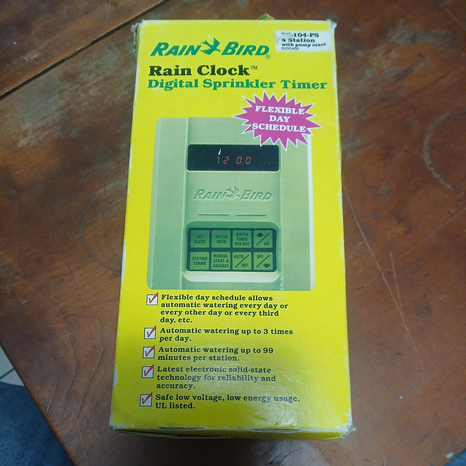 Rain Bird Digital PC-104 4 Station Lawn Sprinkler Control Timer OPEN BOX
