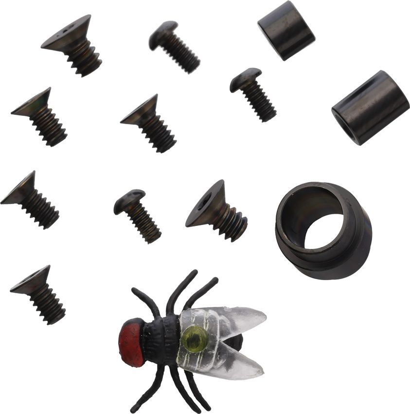Flytanium Titanium Hardware Kit For Replacing Pieces in Spyderco Para 2 Knife