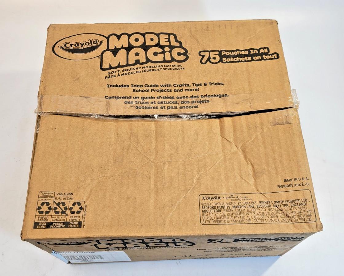 Crayola Model Magic White Modeling Clay 75 Pouches Bulk Box 1 oz Each