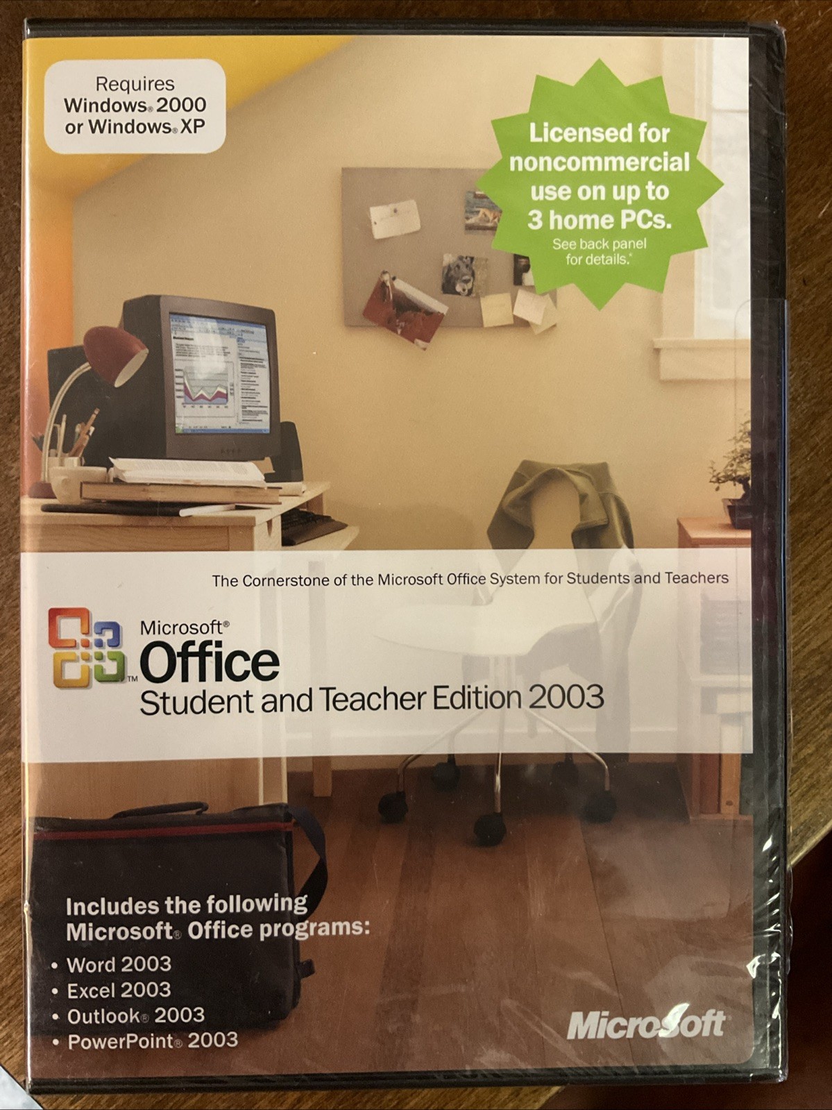 Microsoft Office Student And Teacher Edition 2003 3 Home PCs SEALED