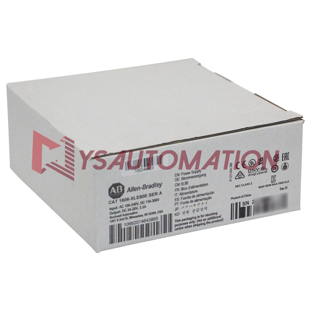 New Allen-Bradley 1606-XLE80E Power Supply,80 W, 24V DC,Essential Line.