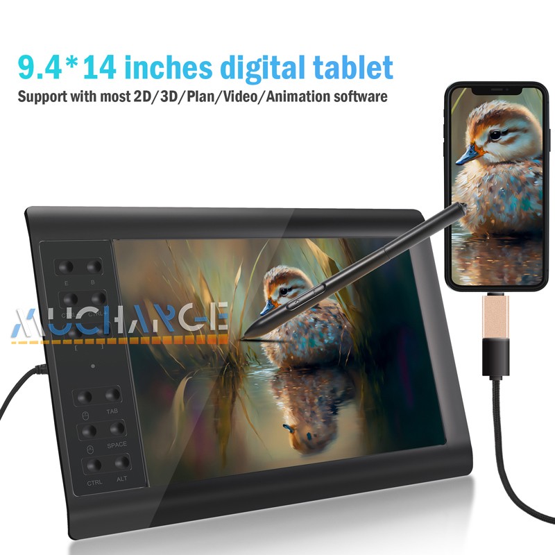 Digital Graphics Drawing Tablet Professional Working Tablet Battery-free pen