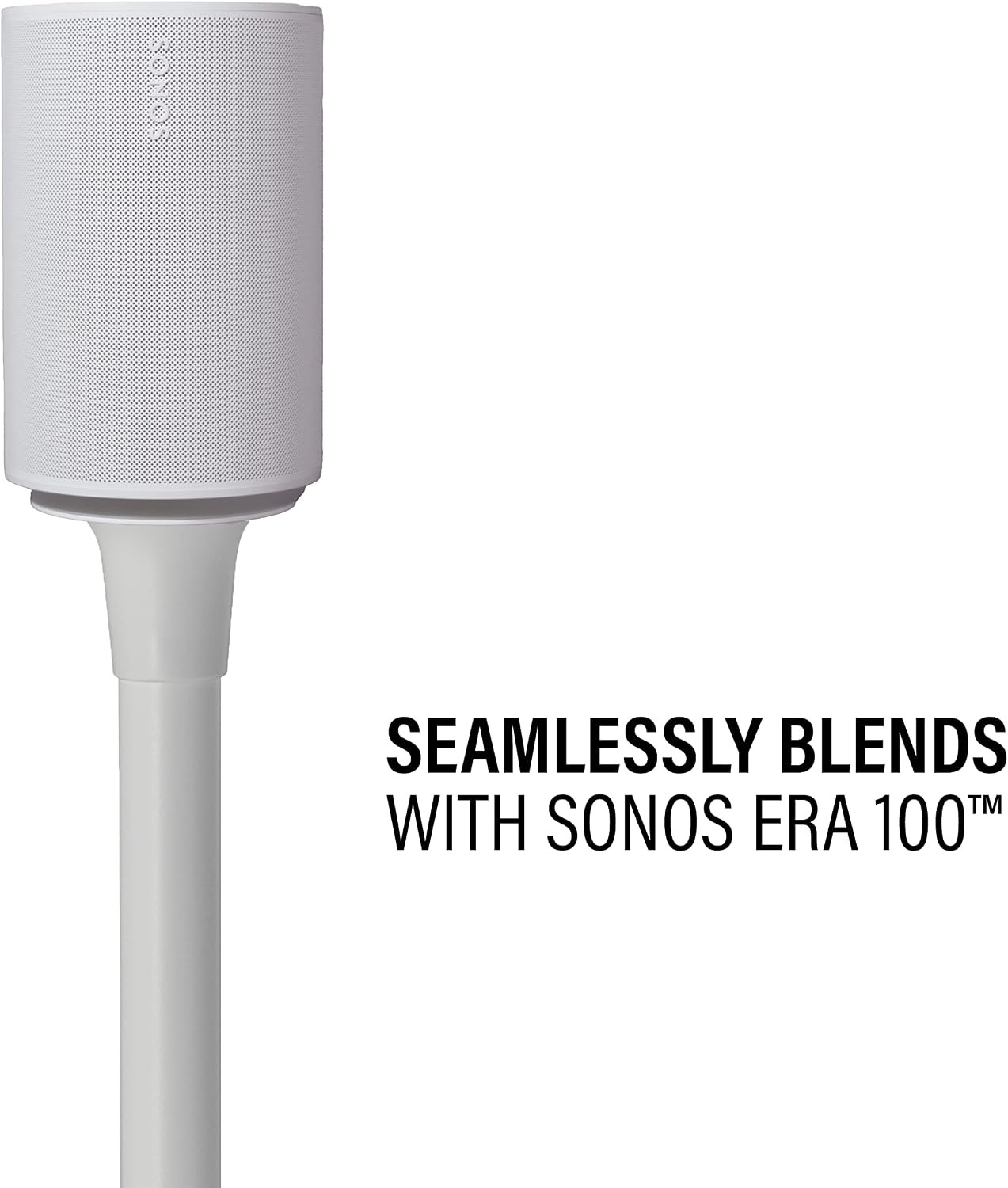 Wireless Speaker Stand for Sonos Era 100™ - White Pair for Secure Mounting