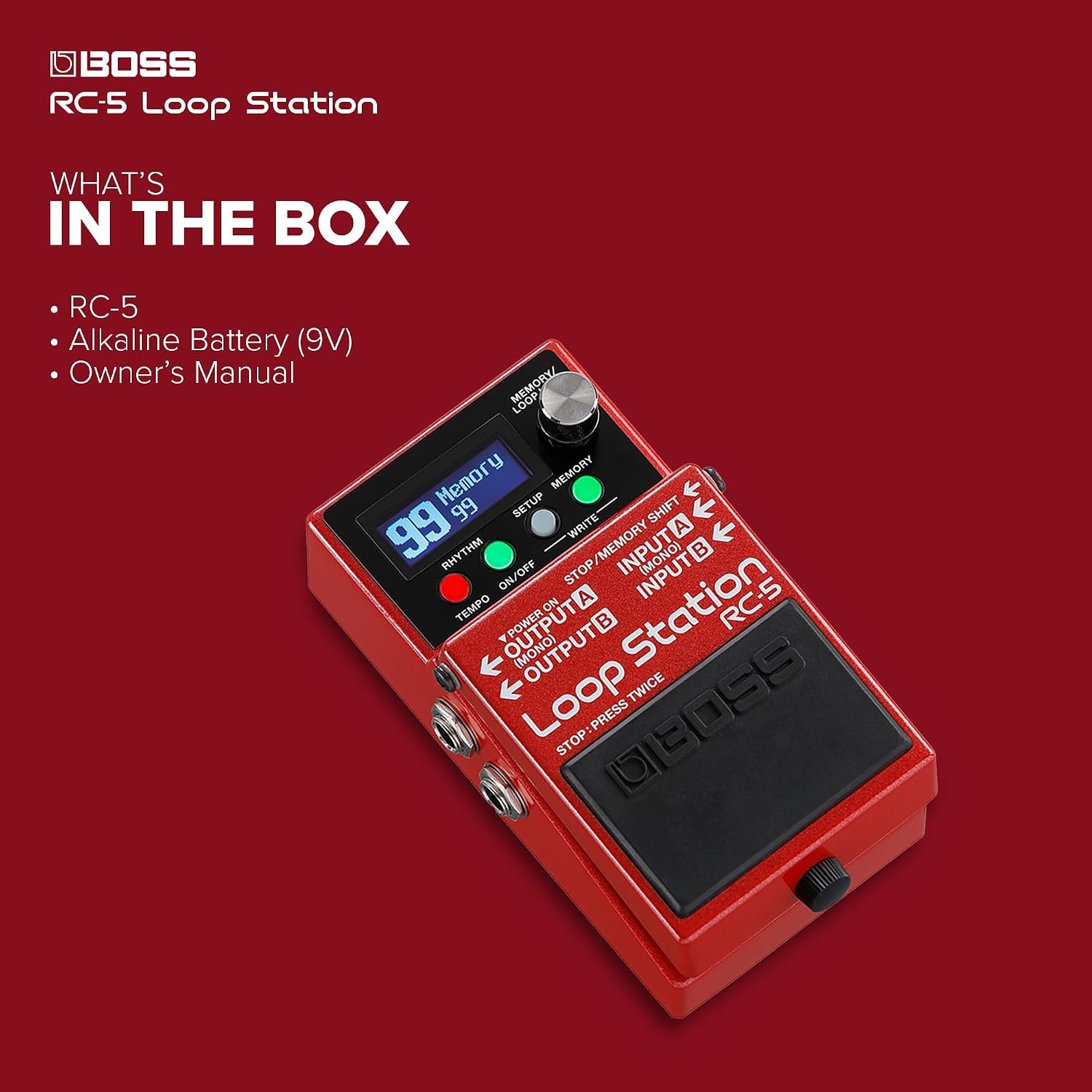 BOSS Guitar Looper Effects Pedal (RC-5)