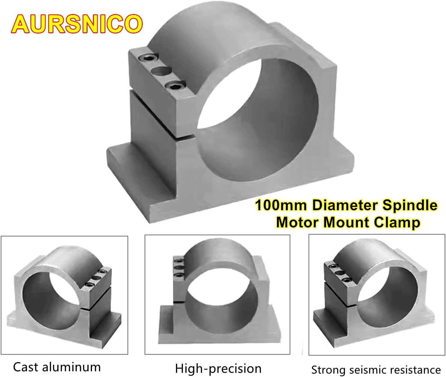 Spindle Motor Mount Bracket Clamp 100mm Diameter for CNC Engraving Machine Grind