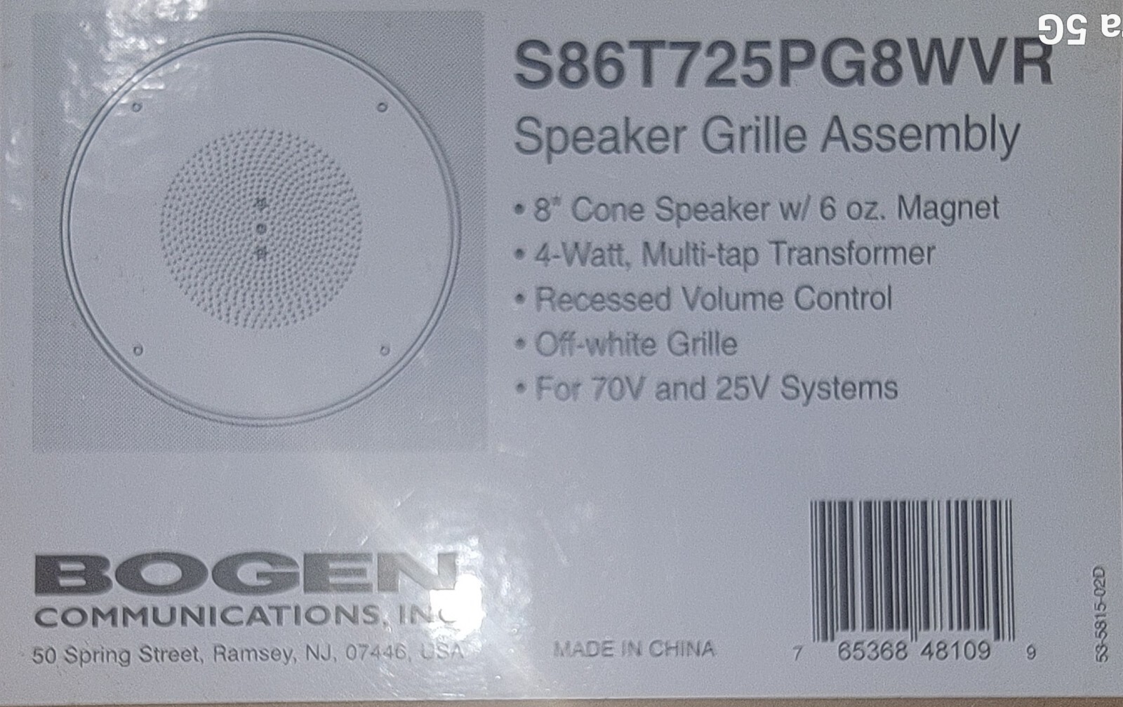 Bogen S86T725PG8WVR