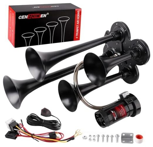 Train horn kit, .ultra loud dB. The Air horn with 4 speakers with button