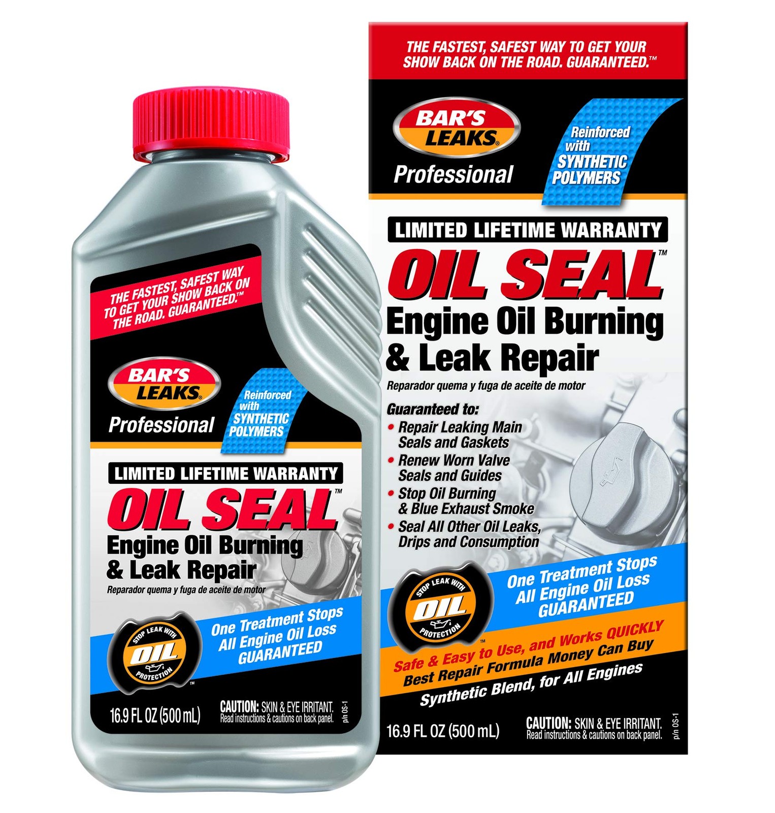 Bar's Leaks OS-1 Oil Seal Engine Burning and Leak Repair, 16.9 Pack of 1