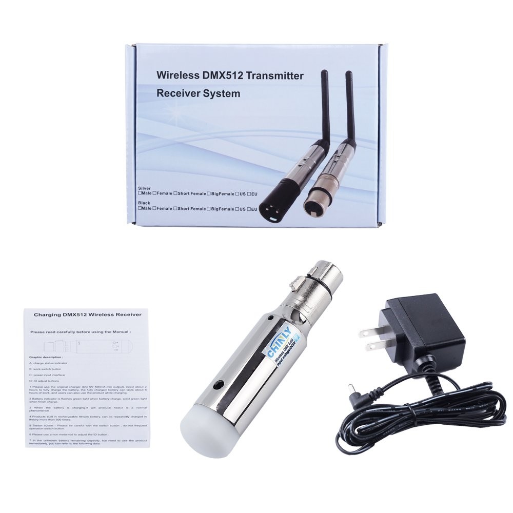 DMX 512 Wireless 2.4G Receiver LED Lighting Stage DMX Control System