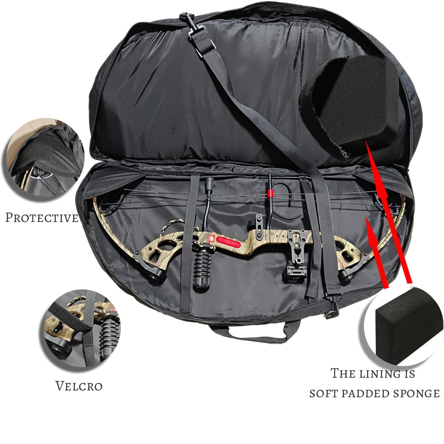 Compound Bow Case - Waterproof Lightweight Soft Padded Bow Case, 3 Multipurpo...