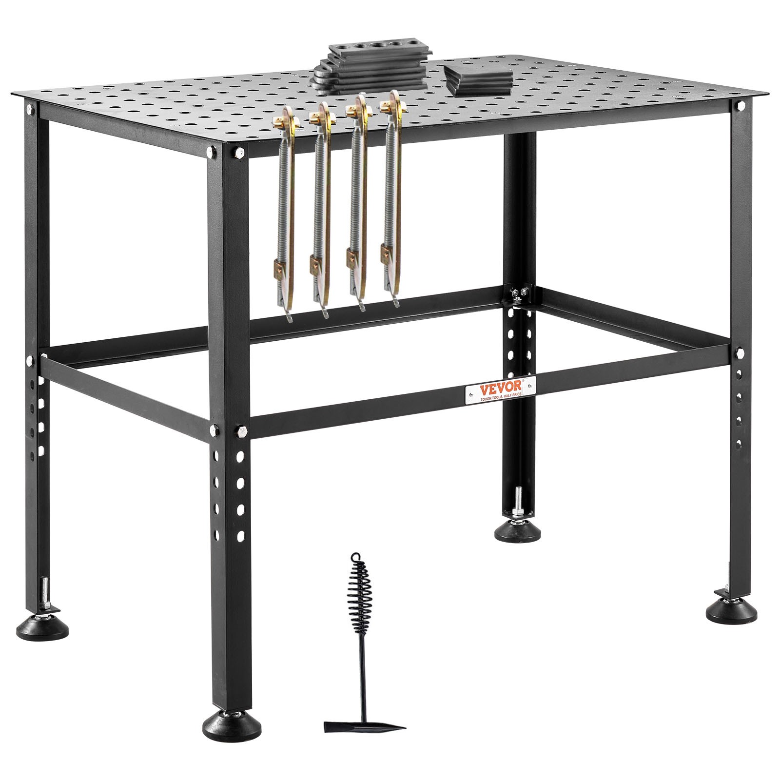 Welding Table 36"x24" 800LBS Welding Workbench Table with Multiple Fixture Holes