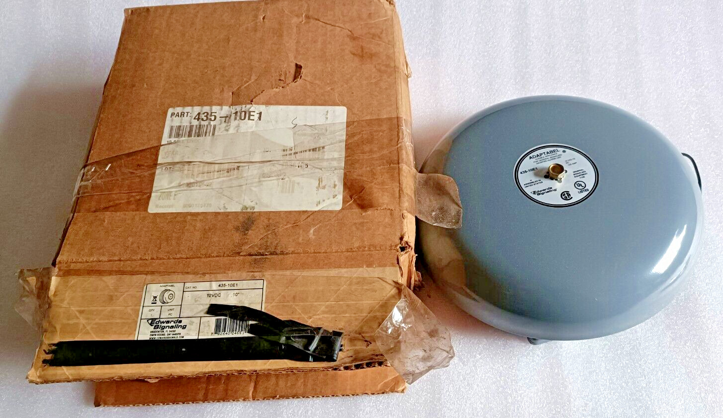 EDWARDS SIGNALING 435-10E1 Adaptabel DC Vibrating Bell 12VDC 0.125A 10"