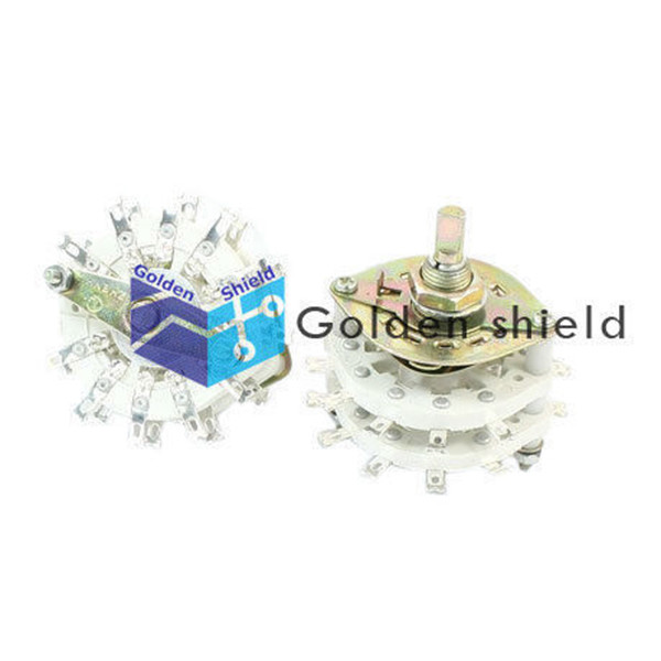 2PCS 2P10T2 Pole 10 Way Double Deck 22 terminals Band Channael Rotary SwitchKC