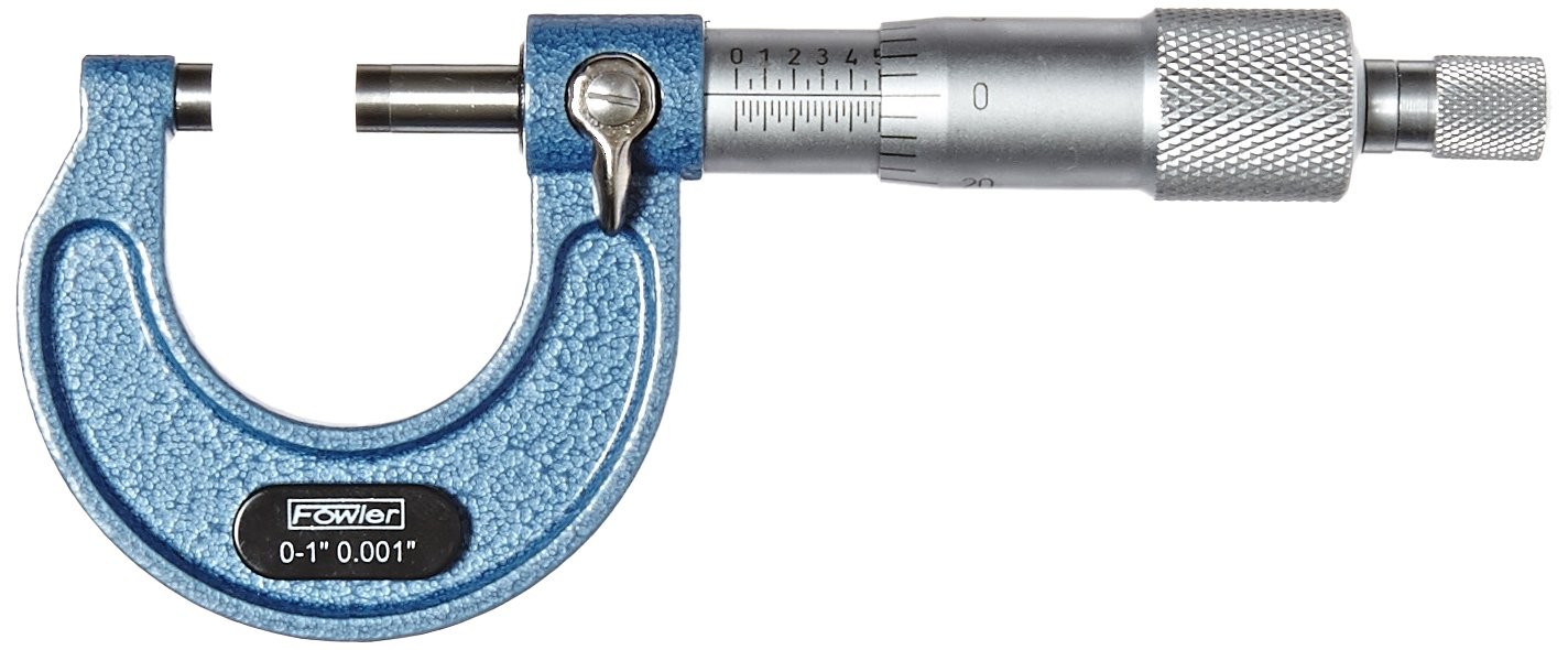 Fowler 52-253-101-1, Premium Outside Inch Micrometer With 0-1" Measuring