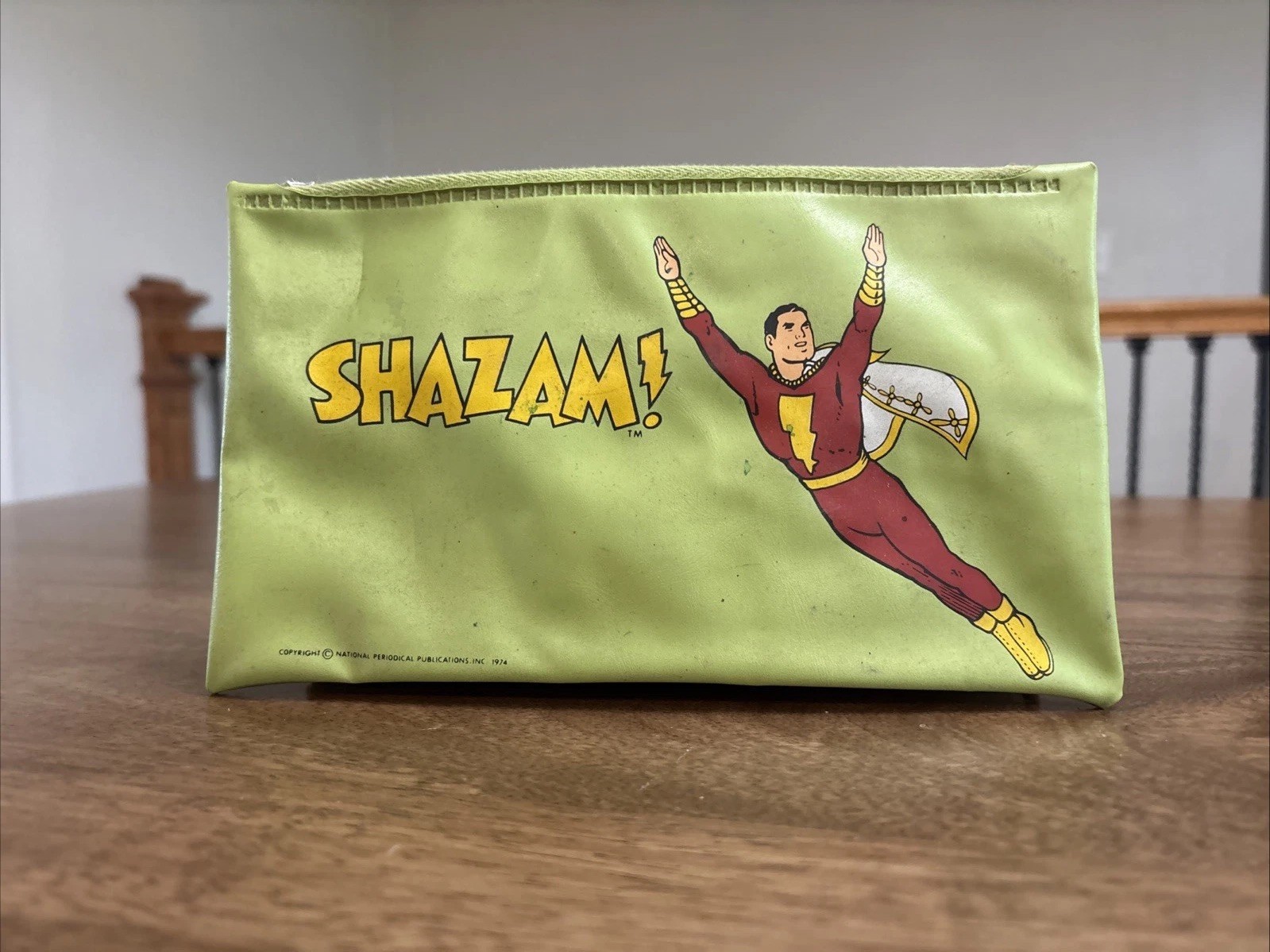 Vintage Shazam! DC Comics Pencil Case Zip Pouch 1974 National Periodical