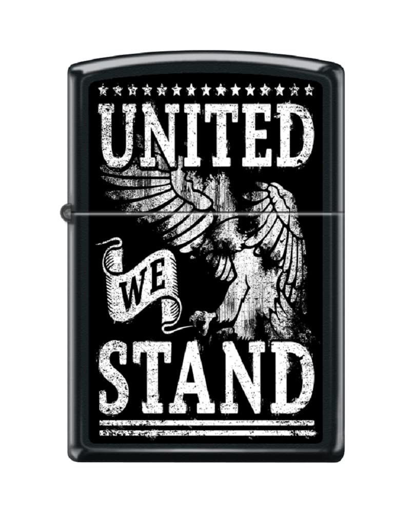 Zippo Lighter- Personalized Americana Eagle USA Flag United We Stand #Z6005