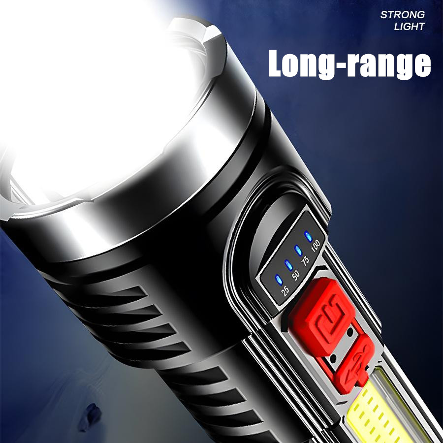 350000000 Lumen Super Bright LED Tactical Flashlight Rechargeable LED Work Torch