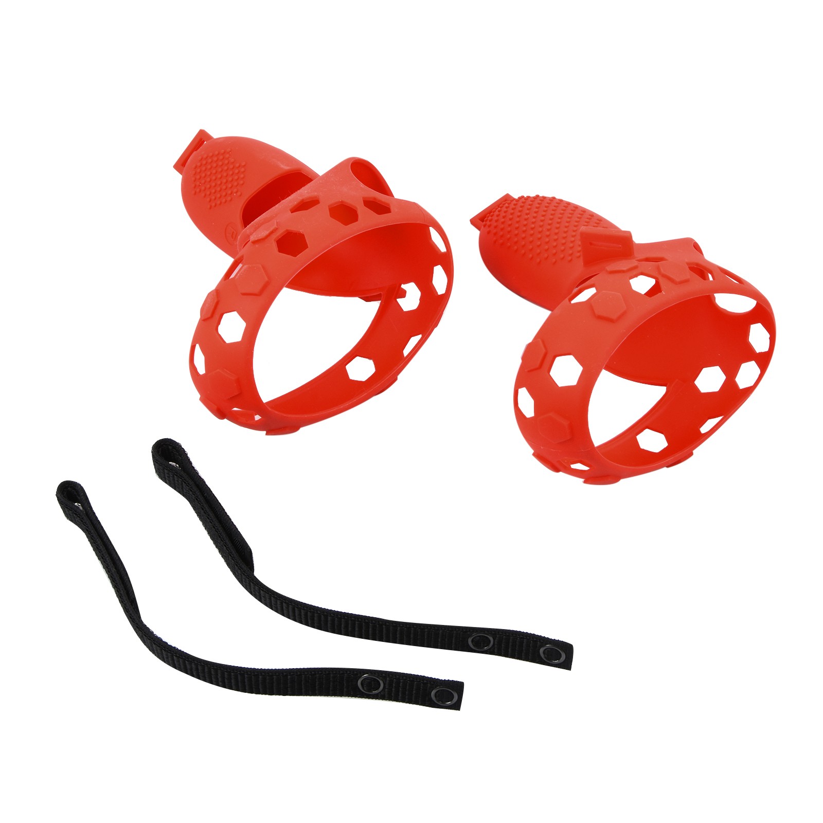 2Pcs Silicone Handle Grip Cover +Nylon Strap For Oculus Quest 2 VR Controller