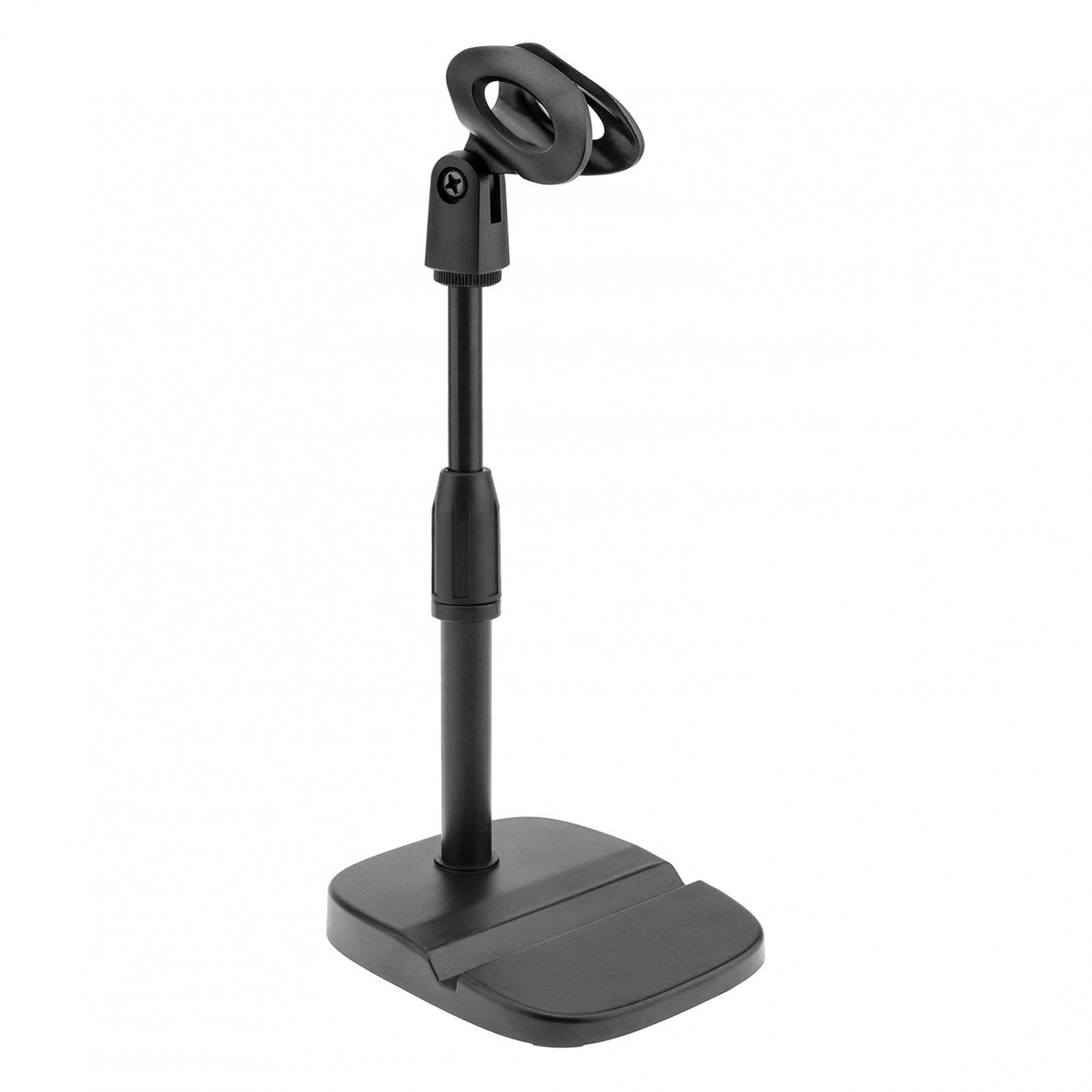 Desktop Mic Stand Phone Holder Adjustable Clip Compatible 1.7 Inch 5/8 To 3/8