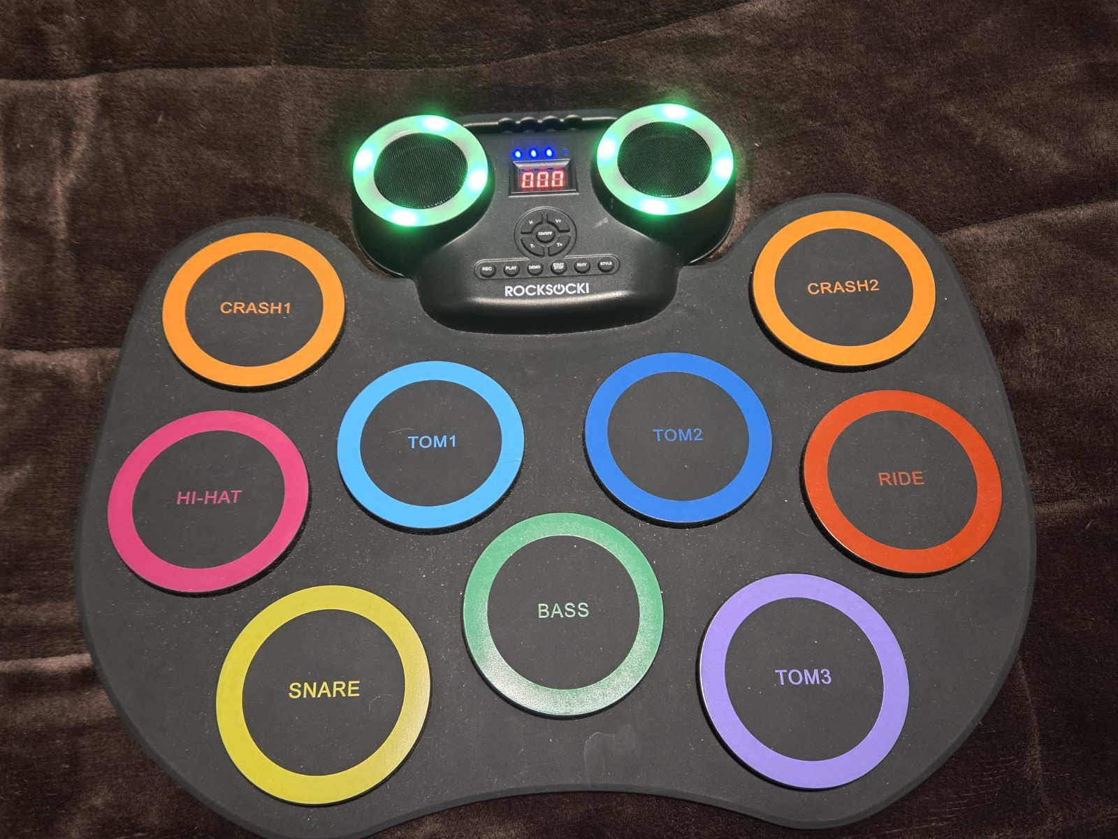 ROCKSOCKI Electric Drum Set, 9-Pad Electronic Drum Set