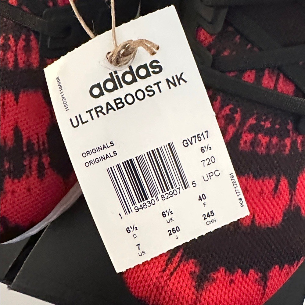 Adidas Ultra Boost x Nice Kicks Red Black Sneakers Men's US Size 7 New in Box!