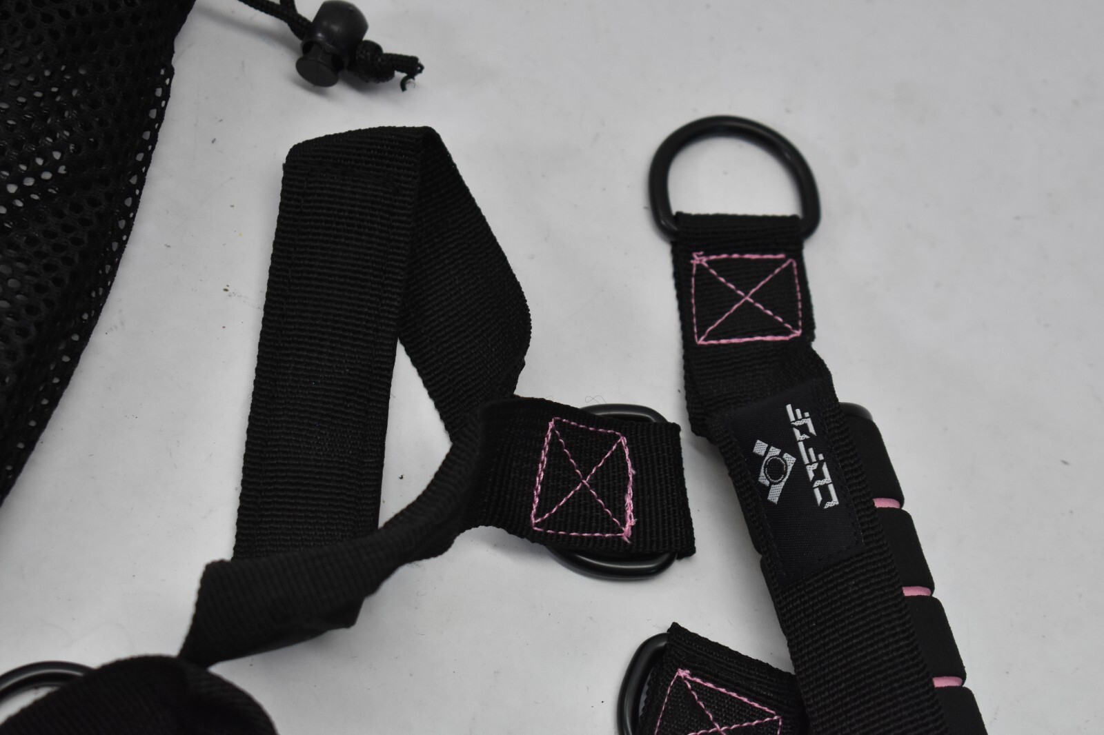 Kofof Resistance Bands Set w Black/Pink Handles w Anchors Physical Therapy