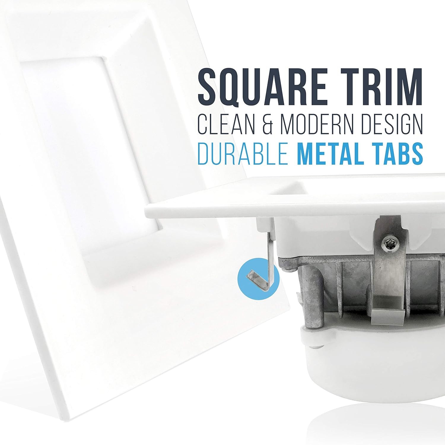 PARMID - 4 inch Dimmable LED Square Recessed Retrofit Can Lights