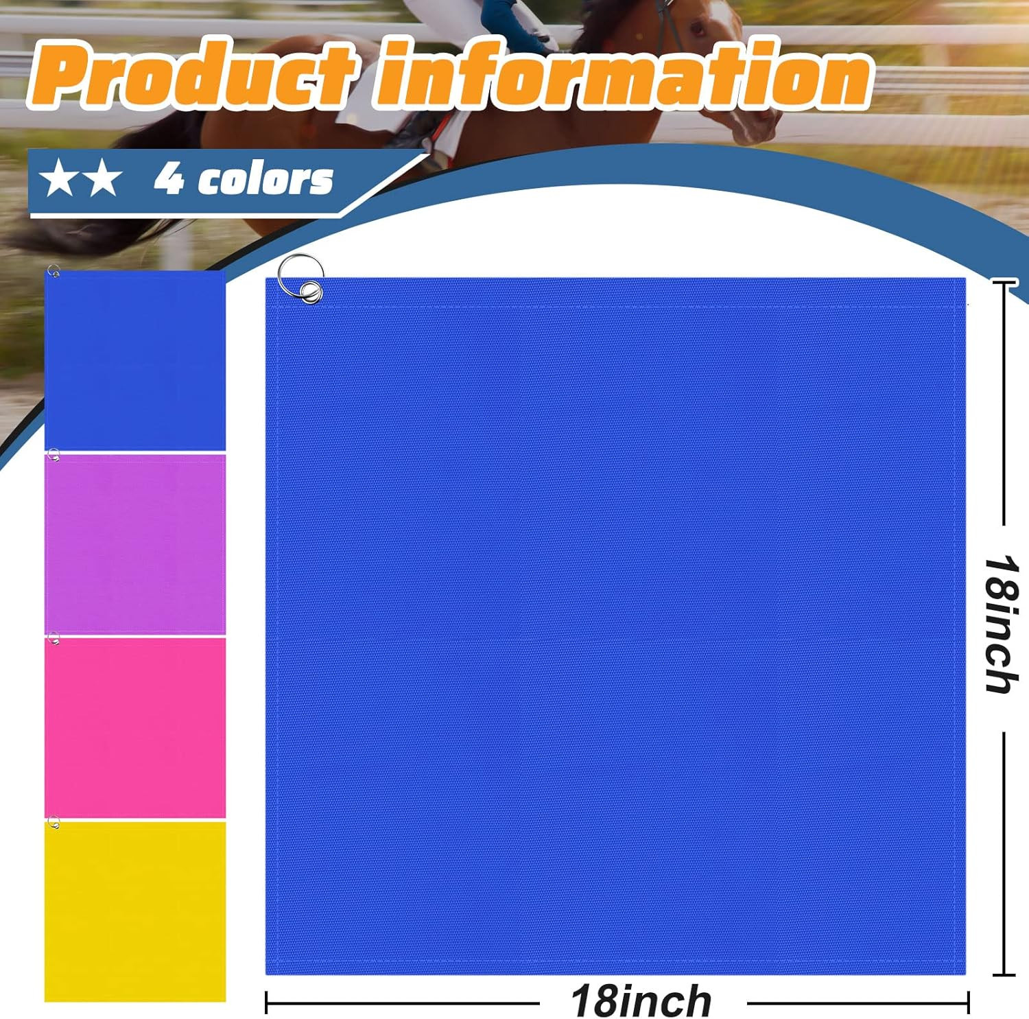 Equestrian Training Flag 4 Pieces Equestrian Training Equipment Nylon Flag with