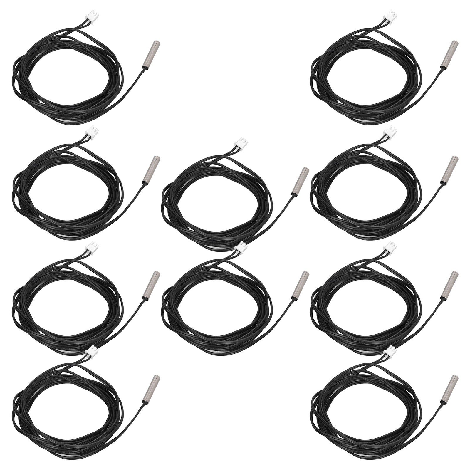 10Pcs Thermistor Sensor Temp Probe 5x25mm Cylindrical Head 2M Cable Part
