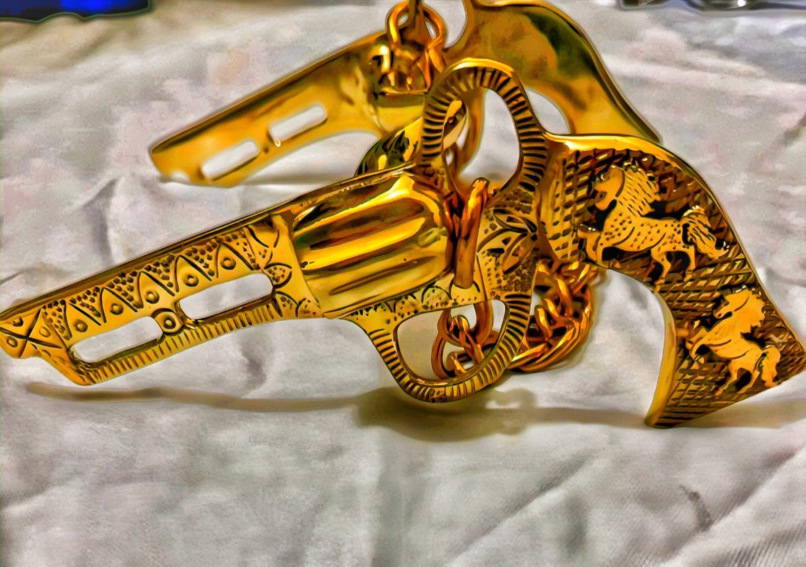 handmade Fancy horse pistol bit western gun bit premium quality brass naxviroglo