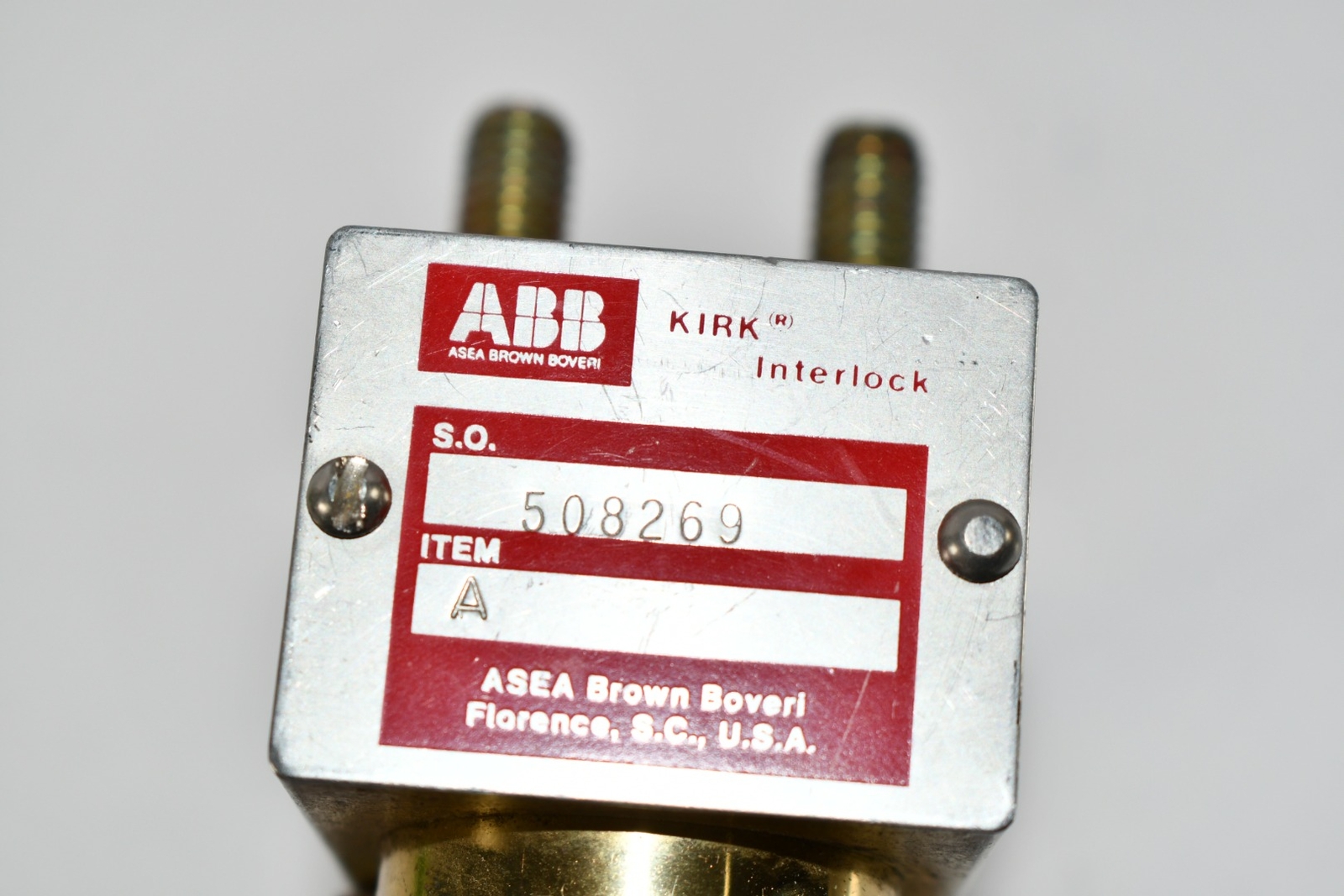NEW ABB Kirk Interlock S.O. 508269 Item A w/ Key