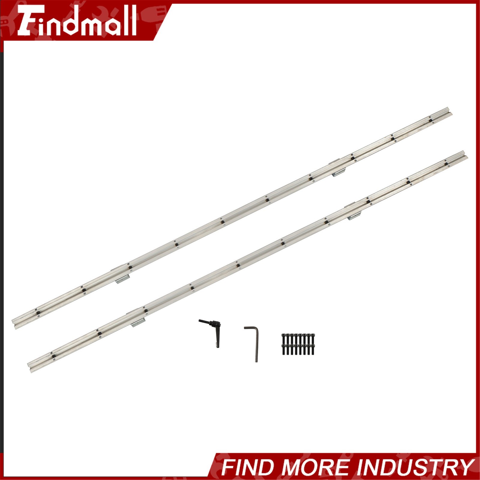 Findmall SBR12 Linear Rail 1500mm Kit w/4 Blocks - For CNC Machine Guide Set