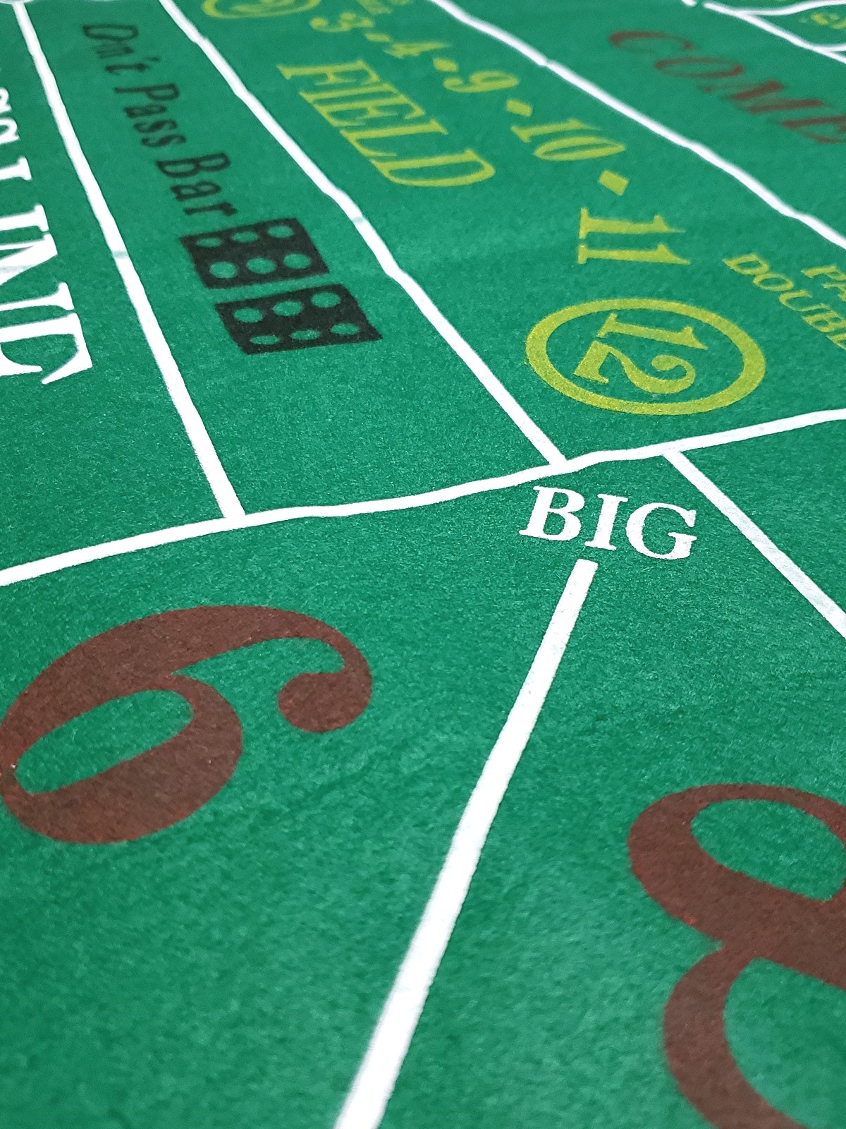 Red Rock Casino Dice Red Polished + Las Vegas Cards + Craps Poker 2-Sided Layout