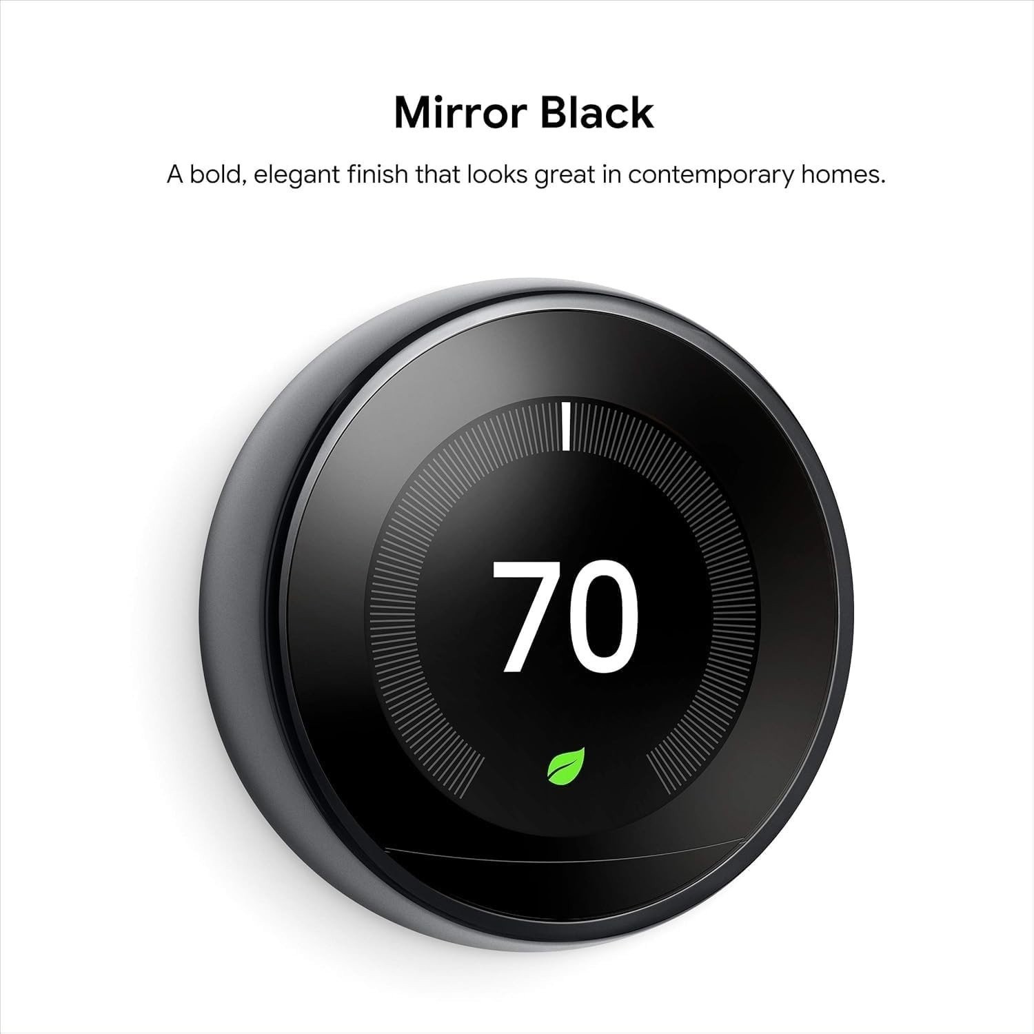 Google Nest Learning Thermostat 3rd Gen Used Good Condition (Mirror Black)
