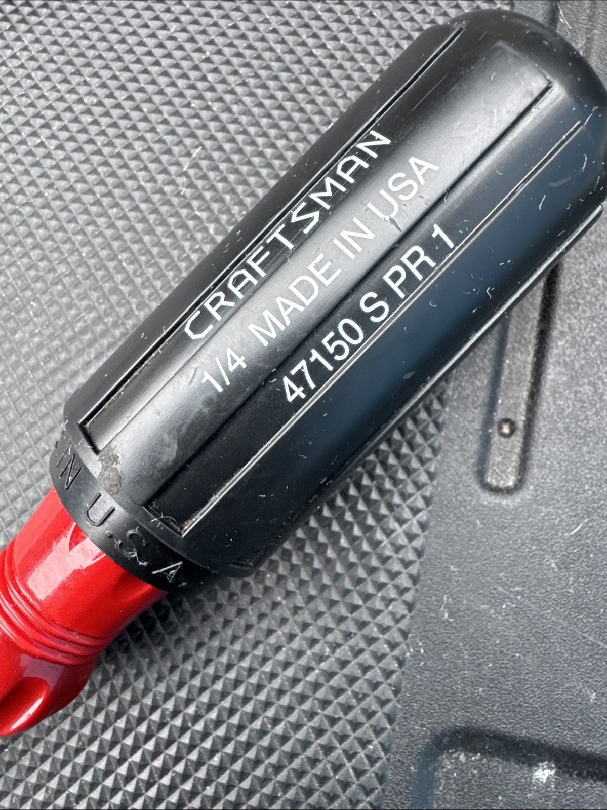 Sears Craftsman USA Rare Pratt Read Screwdriver Black Blade 47150 Red Handle