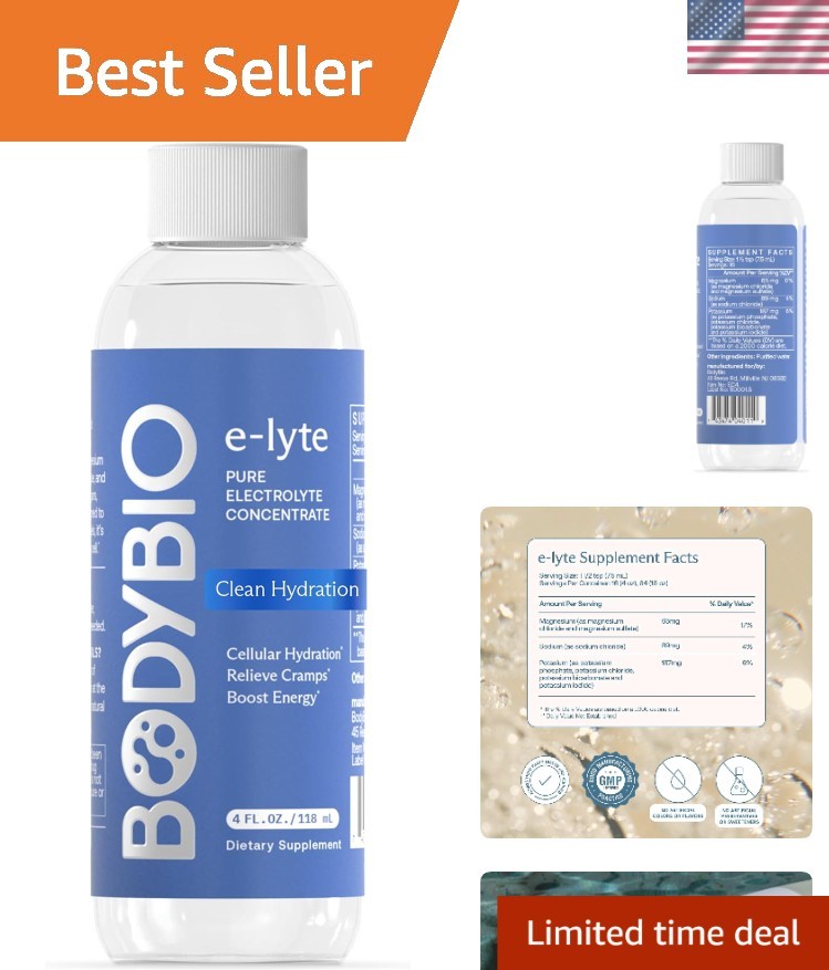4 Oz E-Lyte Keto-Friendly Electrolyte for Ultimate Hydration & Muscle Recovery