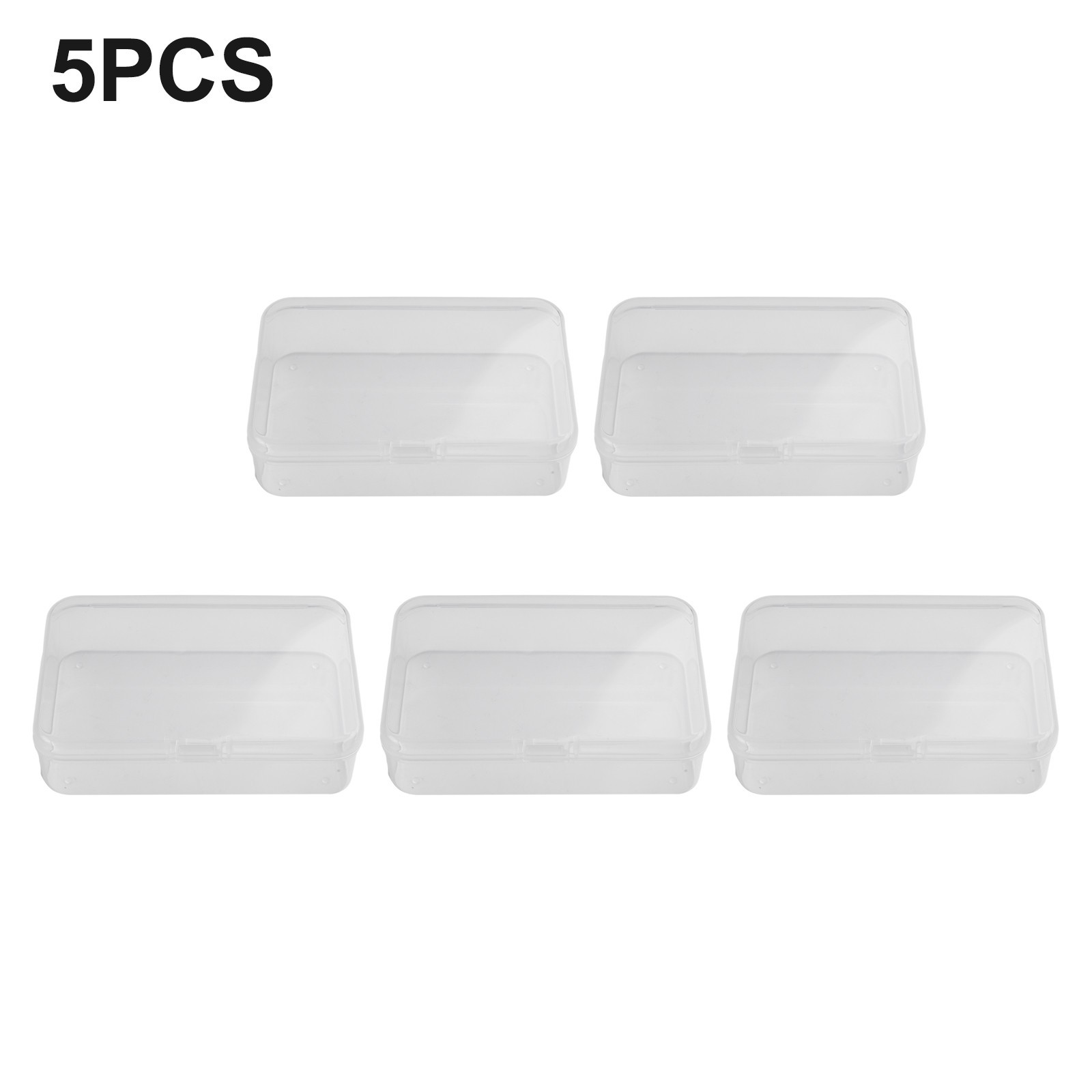 5pc Clear Plastic Storage Box Playing Cards Case Jewelry Beads Card Holder Boxes